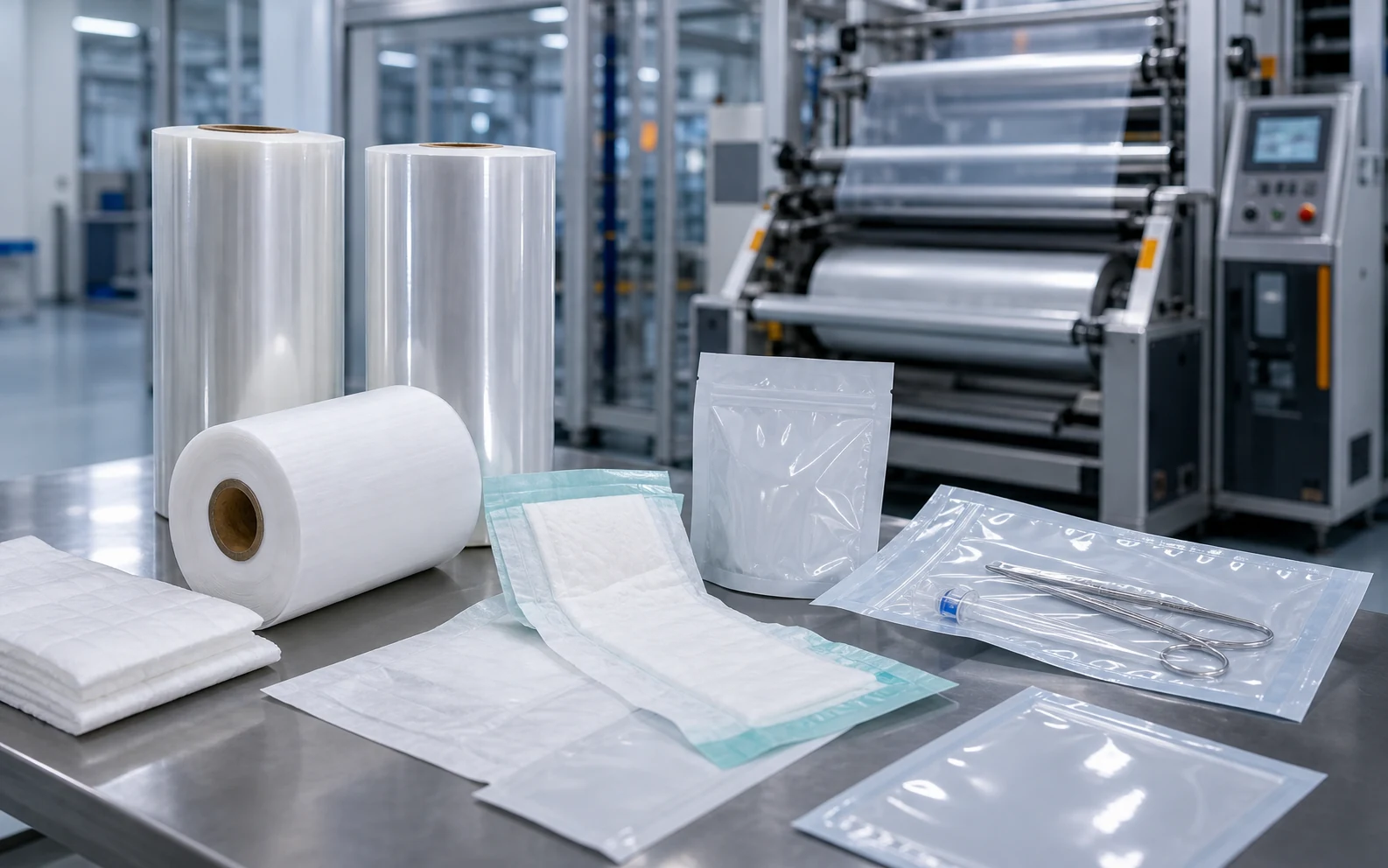 Hygiene and medical packaging film applications